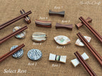 Custom Personalized Engraved Rosewood Chopsticks Set with Mother of Pearl Inlay