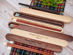 Custom Personalized Engraved Rosewood Chopsticks Set with Mother of Pearl Inlay