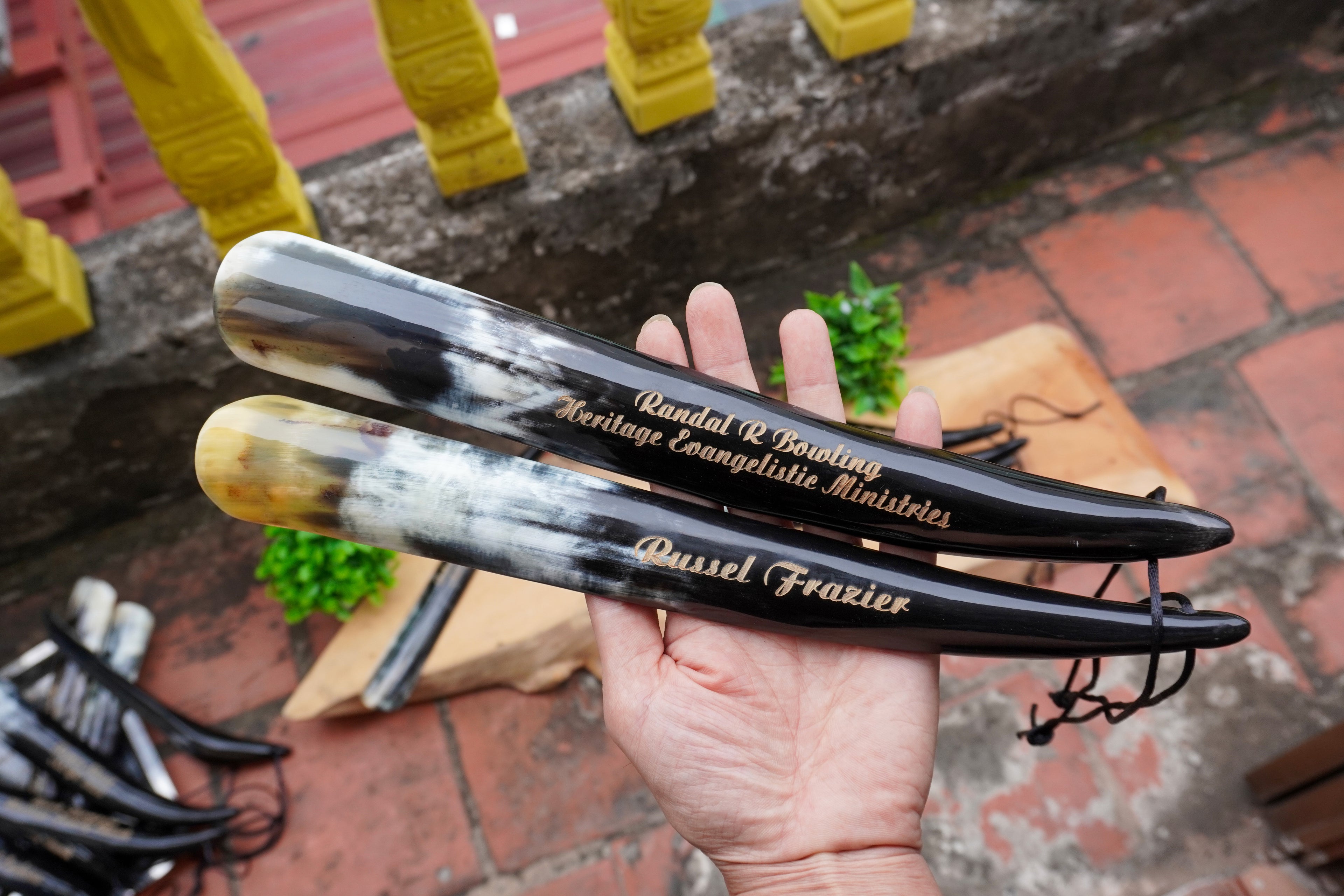 Personalized Natural Horn Shoe Horn – Length: 8.6 - 12 inch