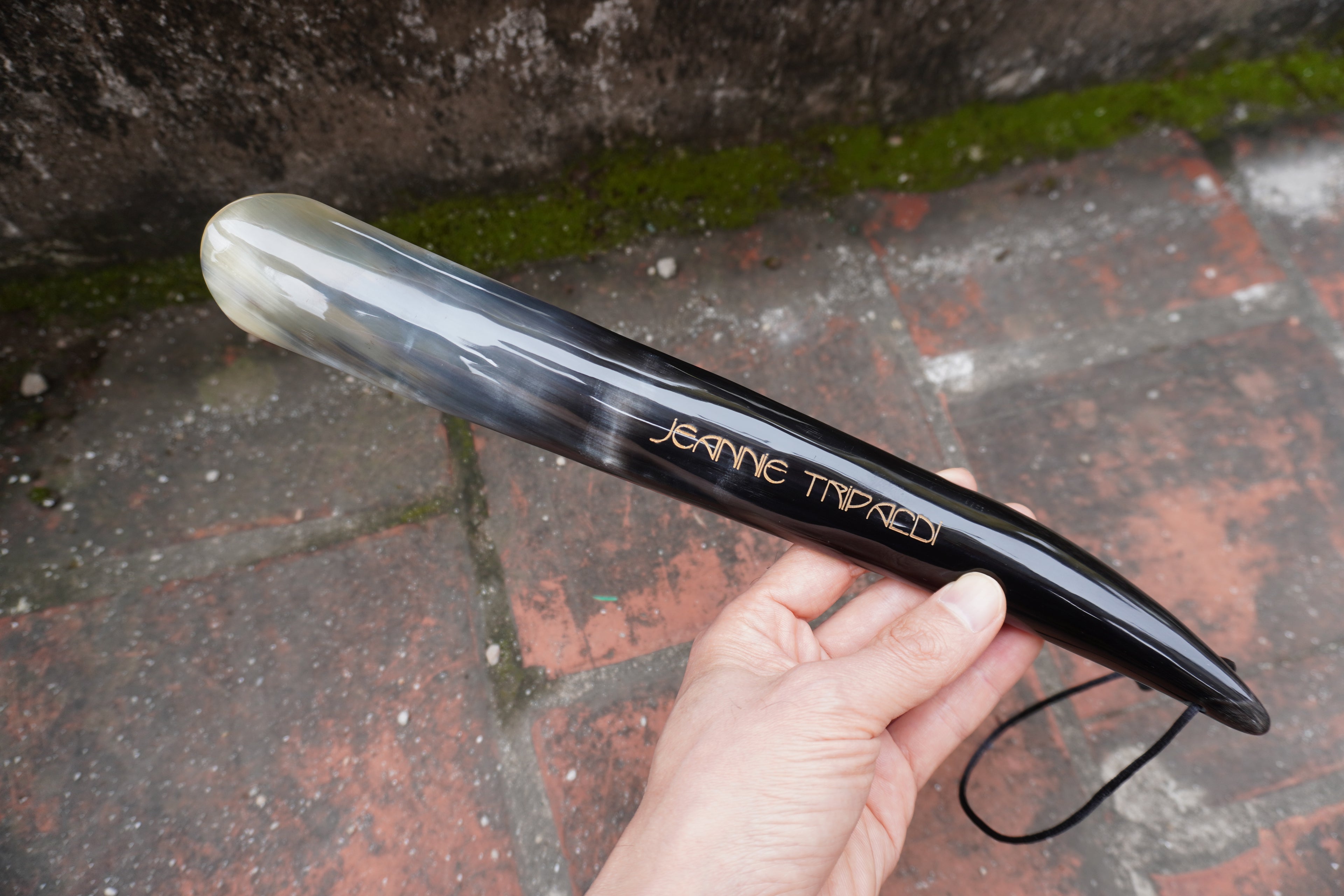 Personalized Natural Horn Shoe Horn – Length: 8.6 - 12 inch