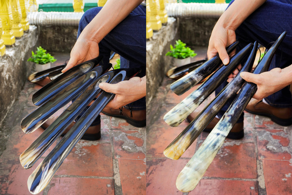 Personalized Natural Horn Long Handle Shoe Horn – 6 Length Options