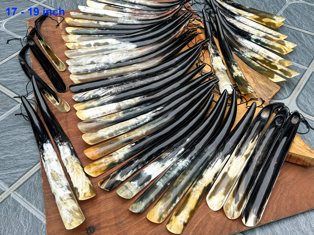 Personalized Natural Horn Long Handle Shoe Horn – 6 Length Options