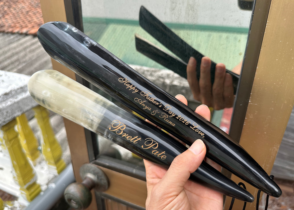 Personalized Natural Horn Shoe Horn – Length: 8.6 - 12 inch