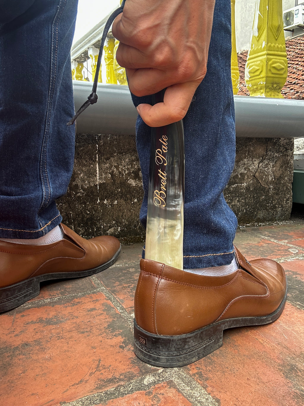 Personalized Natural Horn Shoe Horn – Length: 8.6 - 12 inch