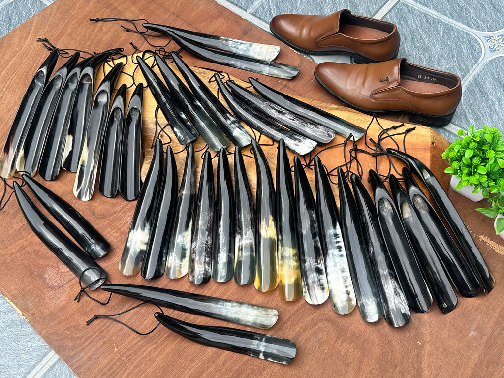 Personalized Natural Horn Shoe Horn – Length: 8.6 - 12 inch